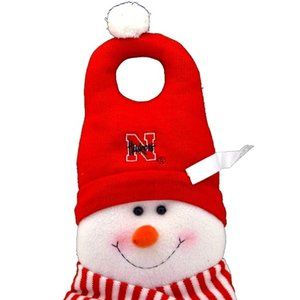 Nebraska Huskers Plush Snowman Door Hanger NEW